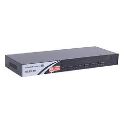 固網(wǎng)HK UI 1016 16端口機架型KVM多電腦切換器 黑色設(shè)計與無線路由器產(chǎn)品圖片解析